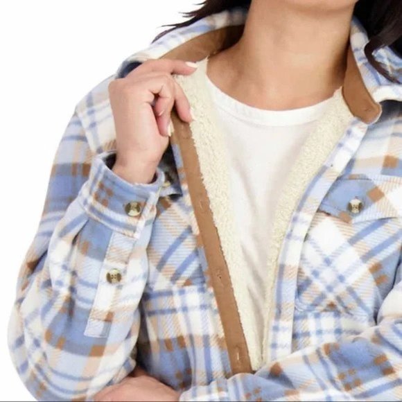 BLUE Sage Ladies' Plush Shirt Jacket - Picture 6 of 7